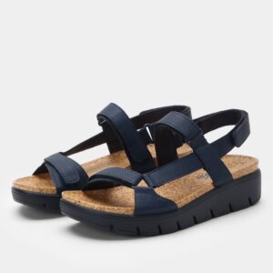 Henna Netted Navy Sandal