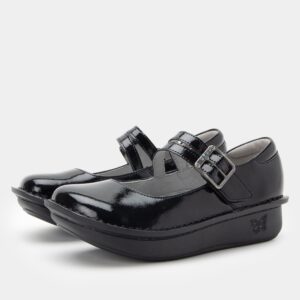 Paloma Black Crinkle Mary Jane